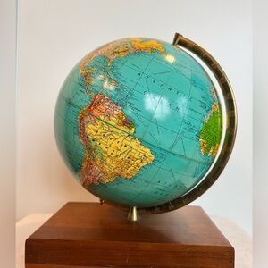 Vintage Weber Costello Co. World Globe Early 1950s